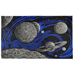 3D Glow In The Dark Galactic Space Tapestry  - Art by Chris Pinkerton *SALE*