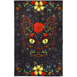 3D Sugar Kitty Tapestry - Art by Dina June Toomey