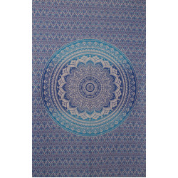 Zest For Life Blue Mandala Tapestry 52x80"