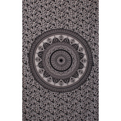 Zest For Life Black//White Mandala Tapestry 52x80"