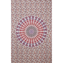 Zest For Life Circle Plume Tapestry Pink/Purple/Red 52x80"
