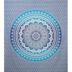 Zest For Life Blue Mandala Tapestry 84x95"