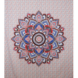 Zest For Life Red/Blue Mandala Tapestry 84x95"