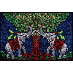 3D Elephant Tree Tapestry - Art by Chris Pinkerton