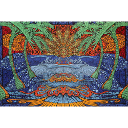 3D Epic Surf Tapestry - Art by Chris Pinkerton