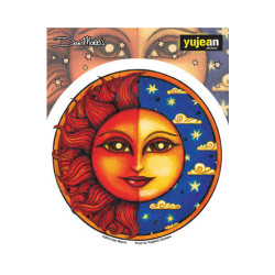 Celestial Twilight Sun Window Sticker 4.5"