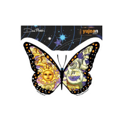Chariot Butterfly Window Sticker 4.9"
