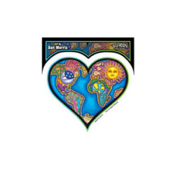 Dan Morris Earth Heart Sticker 5" Dan Morris Earth Heart Sticker 5"