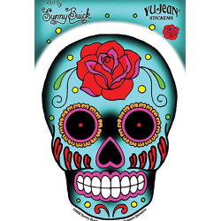 Sunny Buick Rose Sugar Skull Sticker 5"