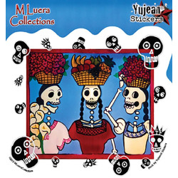 Market Ladies Day Of The Dead Sticker 5"