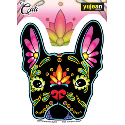 Cali French Bulldog Day Of The Dead Sticker 5"