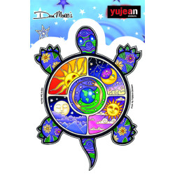 Dan Morris Night and Day Turtle Sticker 6"