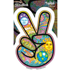 Dan Morris Peace Hand Sticker 6"
