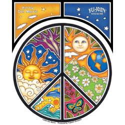 Dan Morris Peace Sign Sticker 5"
