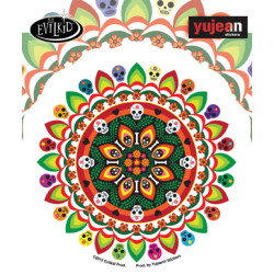 Evilkid Muertos Mandala Sticker 4.5"