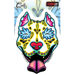 Cali Pit Bull Day Of The Dead Sticker 5.25"