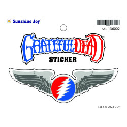Grateful Dead Rockwings Sticker Circle Bolt 5"