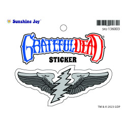 Grateful Dead Rockwings Sticker Lightning Bolt 5"