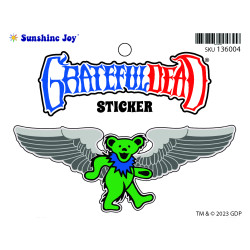 Grateful Dead Rockwings Sticker Green Bear 5"