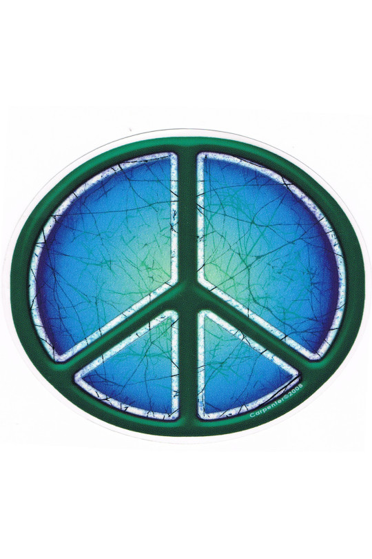 Batik Peace Sign Sticker 4"