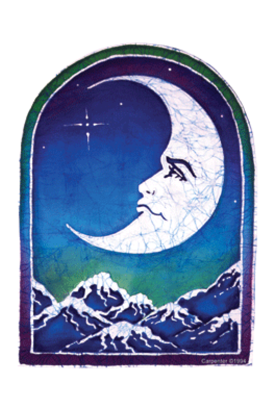 Crescent Moon Sticker 5.5"