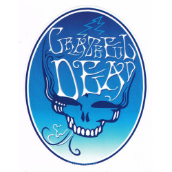Grateful Dead Blue Smoke Stealie Sticker 6" Grateful Dead Blue Smoke Stealie Sticker 6"