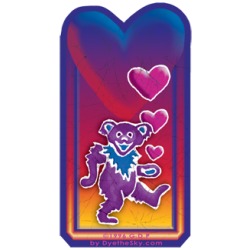 Grateful Dead Bear Heart Sticker 2.75"