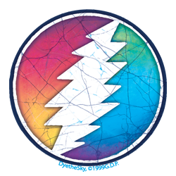 Grateful Dead Circle Bolt Sticker 5"