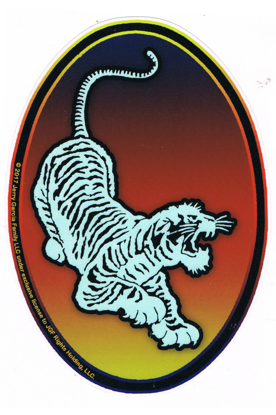 Jerry Garcia Tiger Sticker 8"