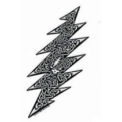 Grateful Dead Tribal Bolt Sticker 8"