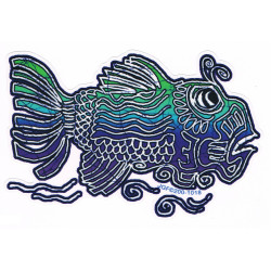 Jerry Garcia Fish Sticker 5.5"