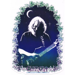 Jerry Garcia Roses Sticker 6"