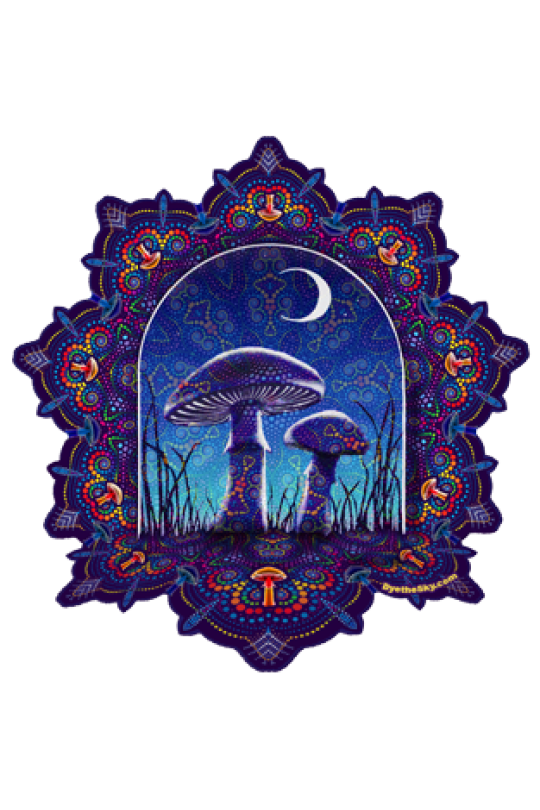 Mushroom Mandala Sticker 5.75"
