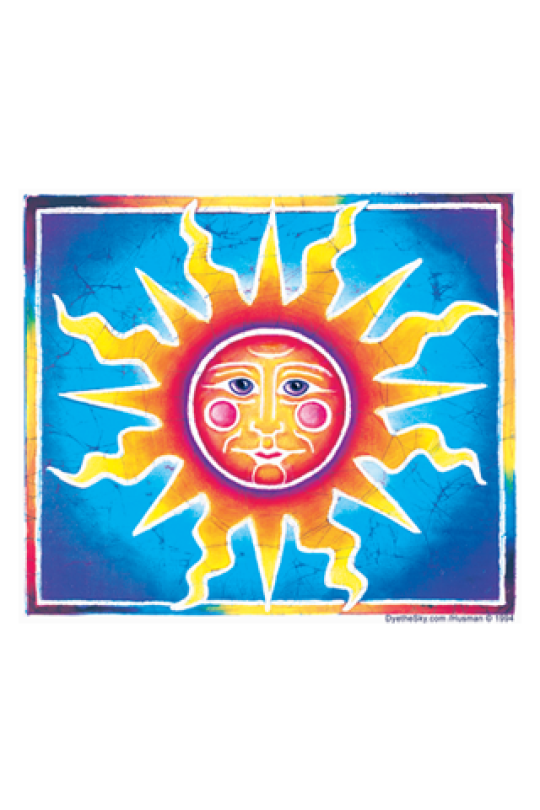Sun Face Sticker 6"