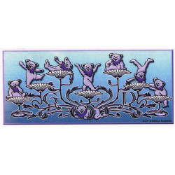 Grateful Dead Bear Flower Sticker 6 3/4"