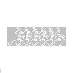 Grateful Dead Dancing Skeletons Window Sticker 8"