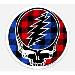 Grateful Dead Buffalo Plaid SYF Sticker 5"