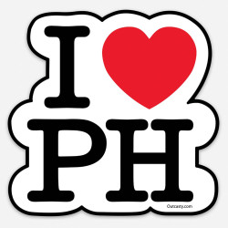 I Love PH Sticker 4"