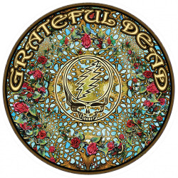 Grateful Dead SYF Woodcut Mandala Sticker 4"