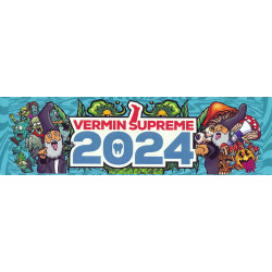 Vermin Supreme 2024 Bumper Sticker 10"