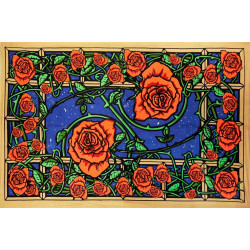 3D Rose Window Tapestry