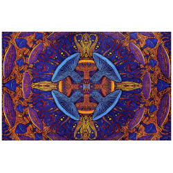3D Magic Mushroom Tapestry - Art by Chris Pinkerton
