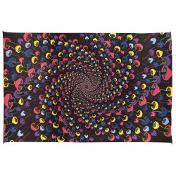 3D Shroom Spiral Tapestry - Art by Dina June Toomey