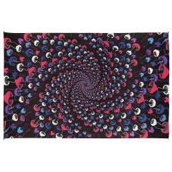 3D Glow In The Dark Shroom Spiral Tapestry - Art by Dina June Toomey