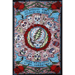 3D Grateful Dead Mexicali Skulls Tapestry