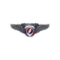 Grateful Dead Steal Your Face Small Pilot Wing Pin Rockwings