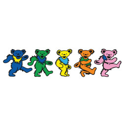Grateful Dead Dancing Bears Temporary Tattoo 4"