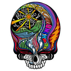 Grateful Dead Psychedelic SYF Temporary Tattoo 4"