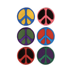 Peace Sign Patch Assorted Colors 3"