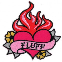 Fluff Flaming Heart Patch 3.5"